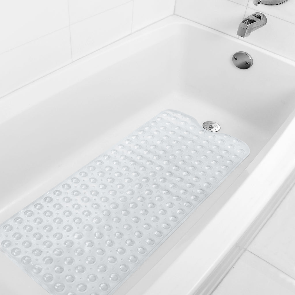 Bath Bliss Anti-Slip Jumbo Bath Mat in White